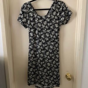Floral print short dress